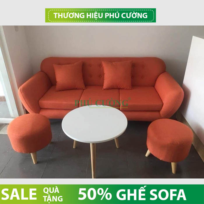 Sofa vải bố đẹp chất lượng mua ở Phú Cường