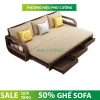 Thiết kế sofa gỗ sồi nhỏ gọn phù hợp căn hộ chung cư