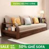 Mẫu sofa gỗ sồi nguyên khối sang trọng cho phòng khách lớn