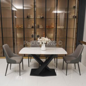 Bộ bàn ăn 4 ghế cho căn hộ 1m4 BA009