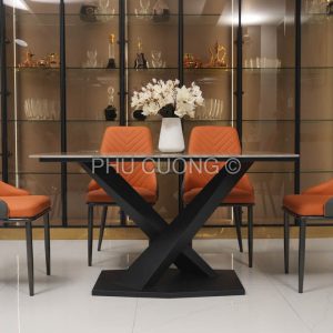 Bộ bàn ăn 4 ghế 1m4 cho nhà phố BA010