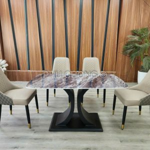 Bàn ăn 4 ghế may ô quả trám đẹp BK029