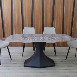 Bàn ăn 4 ghế ăn đơn giản da cao cấp BK019