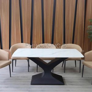Bàn ăn lưng thấp chữ Y 6 ghế BK012