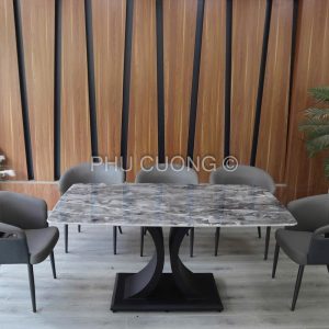 Bàn ăn chữ X đẹp 6 ghế BK008