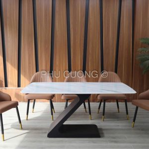Bàn ăn chữ Z đẹp 6 ghế BK009