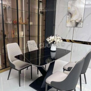 Bộ bàn ăn Nhà phố nhỏ 4 ghế 1m4 BA013