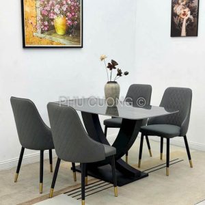 Bộ bàn ăn nhỏ gọn 1m4 với 4 ghế BA016