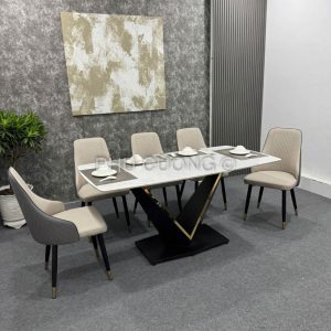 Bộ bàn ăn 5 ghế bàn 1m4 BA050