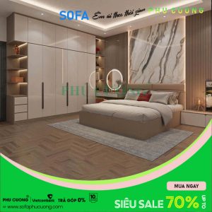 Vách Đầu giường ngủ bọc da hiện đại VA035