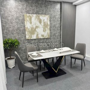 Bộ bàn ăn 6 ghế chân Vinfast BA031