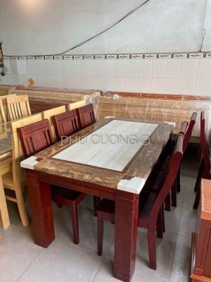 Bàn ăn gỗ Sồi màu cánh gián LTS013