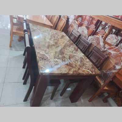 Bàn ăn gỗ màu nội thất gỗ LTS017