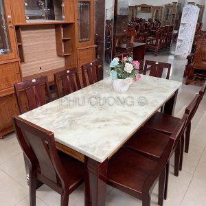 Bàn ăn gỗ Sồi Mỹ 8 Ghế 1m9 LTS004