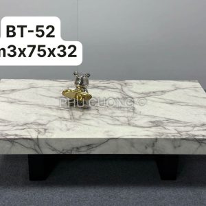 Bàn trà mặt đá trắng vân BT-52