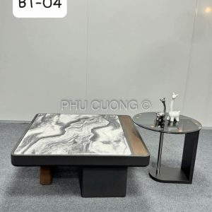 Bàn đá phối gỗ BT-04