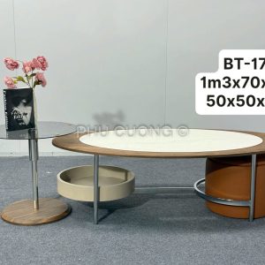 Bàn ovan phối gỗ BT-17