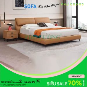 Giường ngủ bọc da gấp cách điệu GU010