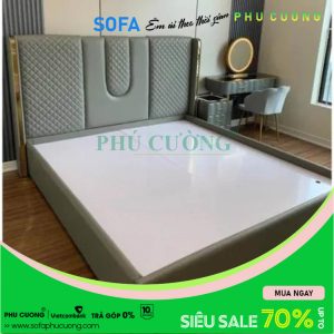 Giường ngủ tựa đầu may ô đẹp GU018