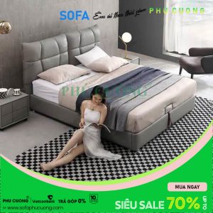 Giường ngủ bọc da sang trọng GU022