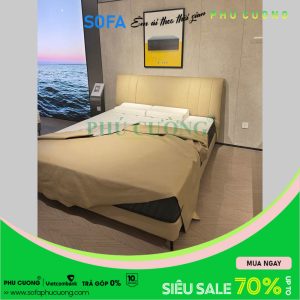 Giường ngủ đơn giản chân cao GU029