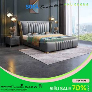 Giường ngủ bọc da hiện đại sang trọng GU005