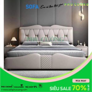 Giường ngủ bọc da nhẹ nhàng GU006