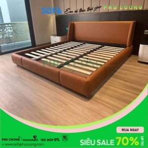 Giường ngủ bọc da trơn đơn giản GU008