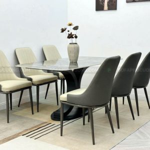 [BA064] Bộ bàn ăn 6 ghế 1m6 chân chữ X