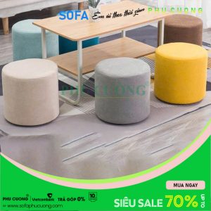 Ghế đôn sofa tròn giấu chân D005