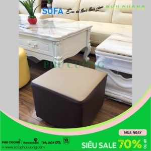 Ghế đôn sofa Vuông chân thấp D007
