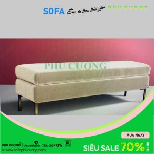 Ghế đôn sofa Chữ Nhật chân cao ngồi tháo giày D009