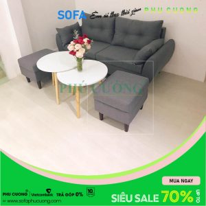 Ghế đôn sofa vải chữ nhật D024