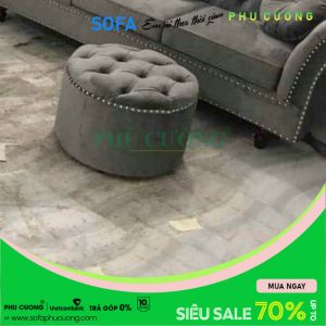 Ghế đôn sofa tròn tân cổ điển D025