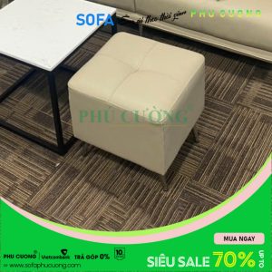 Ghế đôn sofa vuông mặt chia ô D026