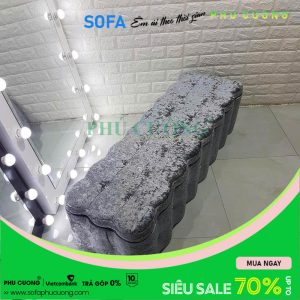 Ghế đôn sofa mây chữ nhật có hộc để đồ D028