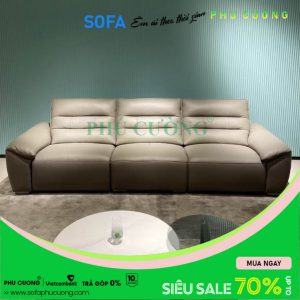 [A1021B] Sofa Navido 3 chỗ cao cấp cho căn hộ Da bò ý
